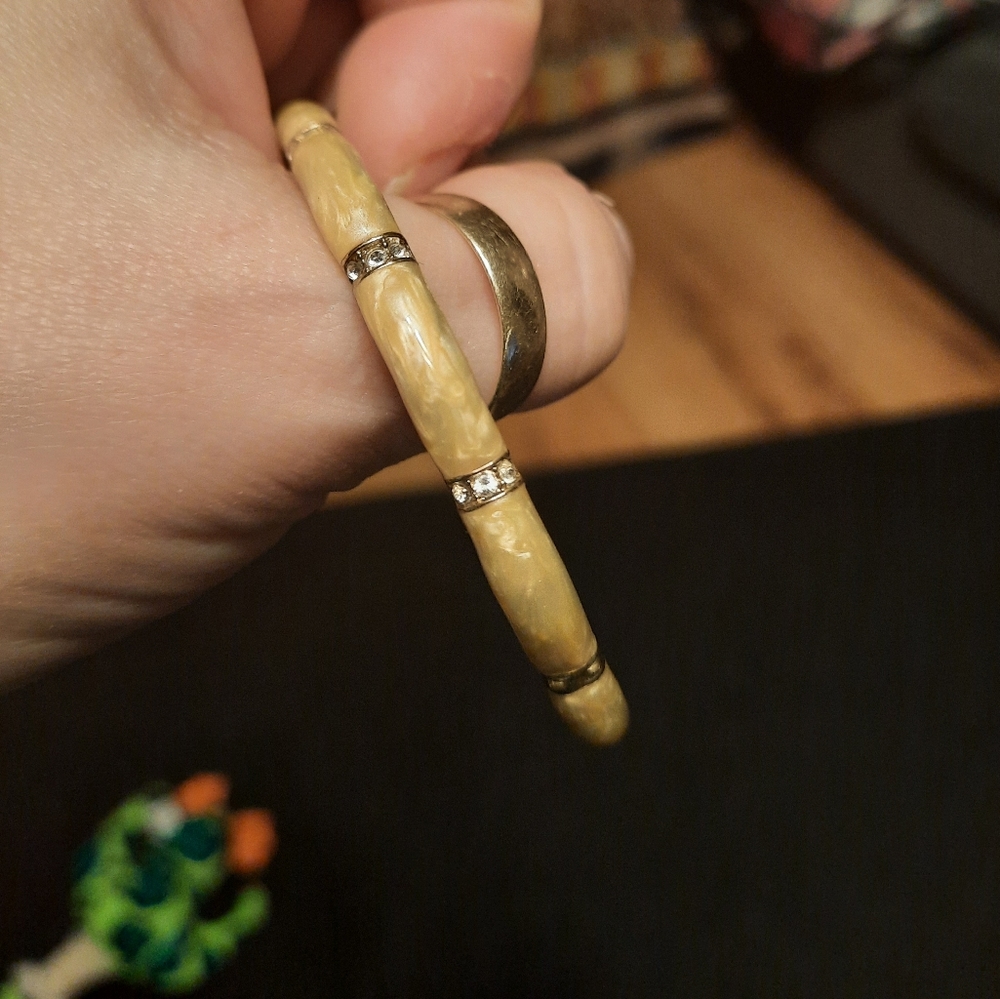 Laura Adam's Bone and Gold Bracelet